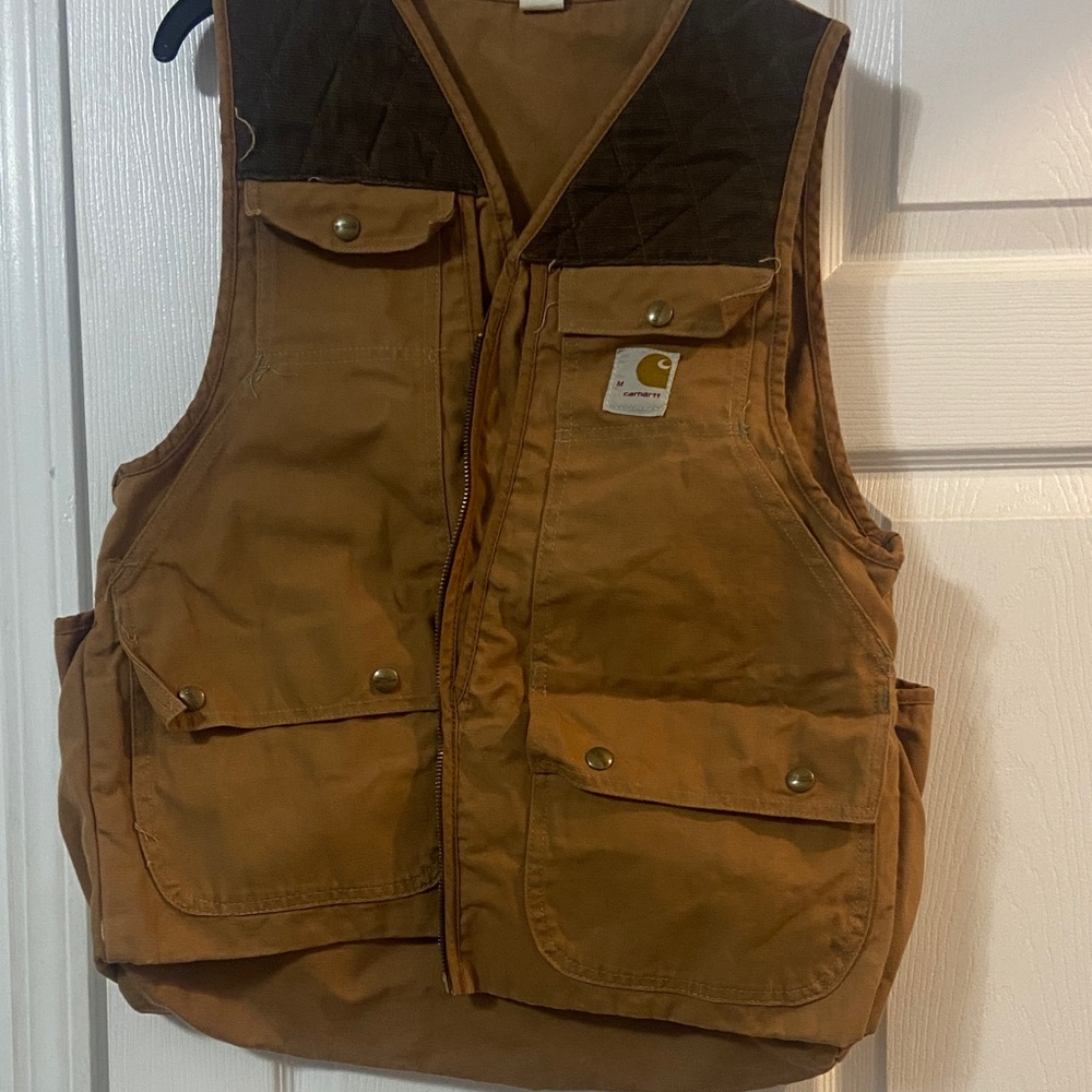 Carhartt Tan/Brown Duck Work Vest